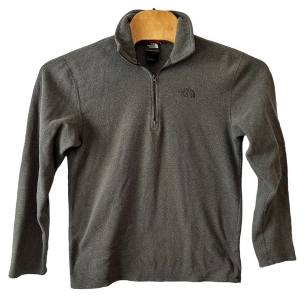 The North Face Gray 1/4 Zip Pullover Sweater Jacket‎      Sz S